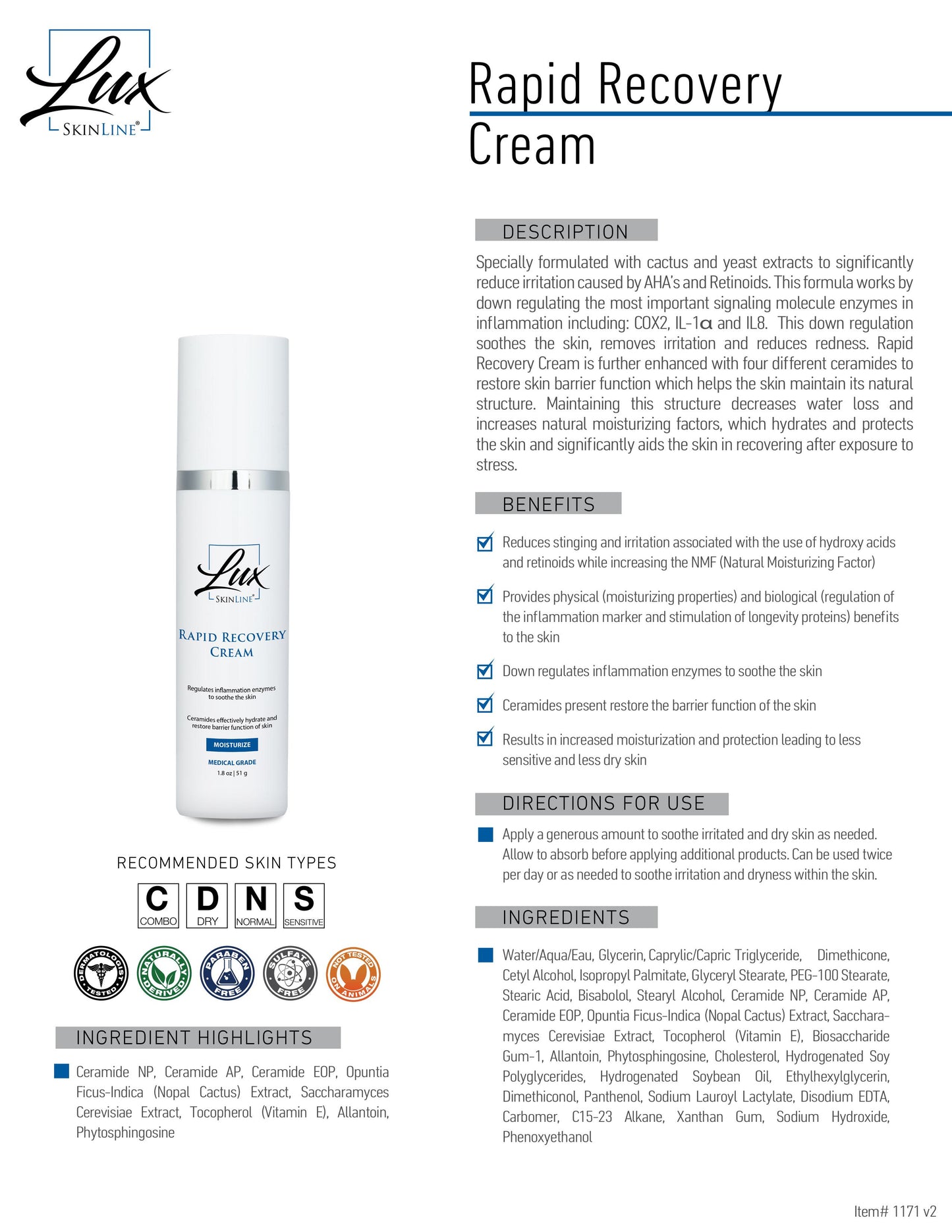 Rapid Recovery Cream