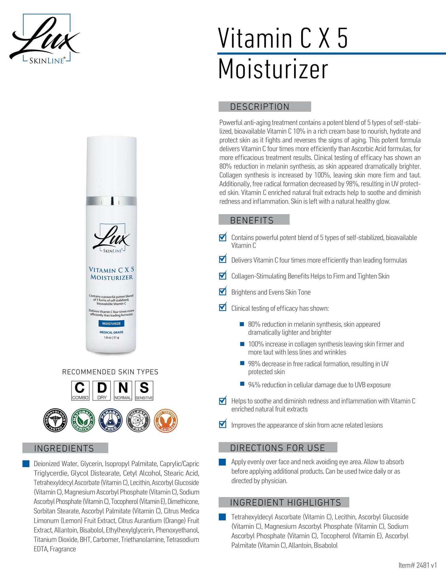 Vitamin C X 5 Moisturizer